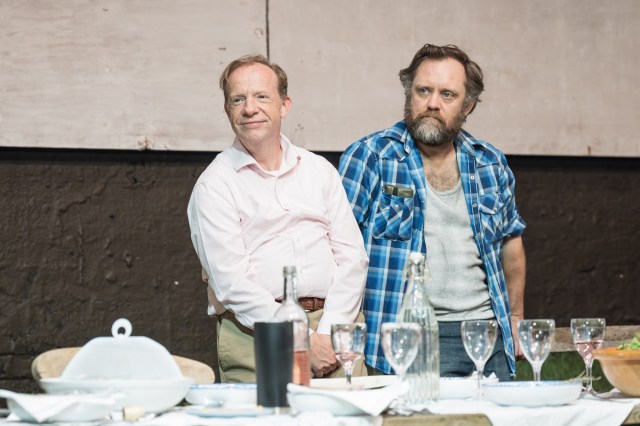 Jonathan Slinger and Sam Troughton in JUNIPER BLOOD Donmar Warehouse photo by Marc Brenner