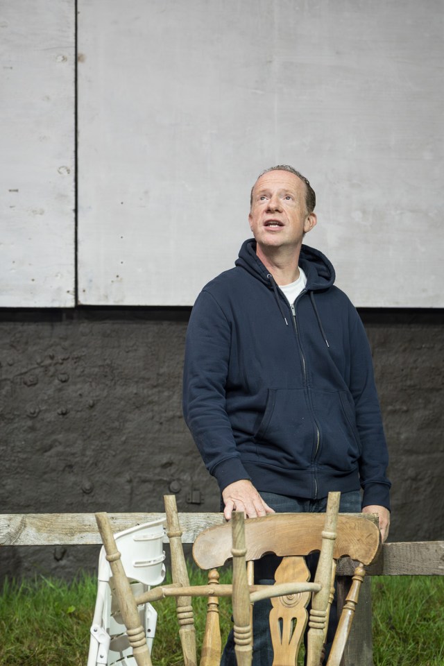 Jonathan Slinger in JUNIPER BLOOD Donmar Warehouse photo by Marc Brenner