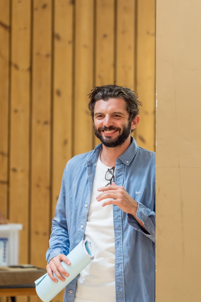 Michael Fox (George) in rehearsals for The Land of the Living at the National Theatre. (c) Marc Brenner 03006