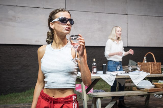 Nadia Parkes and Hattie Morahan in JUNIPER BLOOD Donmar Warehouse photo by Marc Brenner