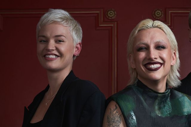 Sally Frith and Mason Alexander Park,