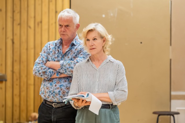 Stephen Daldry (Director) and Juliet Stevenson (Ruth) in rehearsals for The Land of the Living at the National Theatre. (c) Marc Brenner 02769