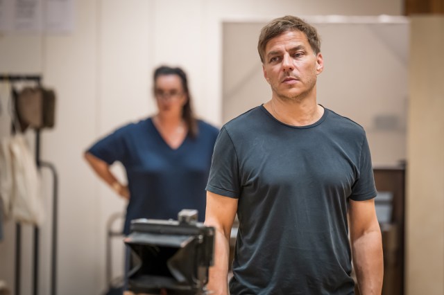 Tom Wlaschiha (Thomas) in rehearsals for The Land of the Living at the National Theatre. (c) Marc Brenner 00666
