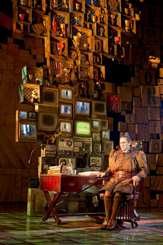 Jon Robyns as Miss Trunchbull in RSC's Matilda The Musical. London. Manuel Harlan Jon Robyns as Miss Trunchbull in RSC's Matilda The Musical. London. Manuel Harlan