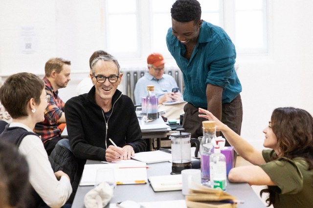 ALL MY SONS. Rehearsals. Ivo Van Hove, Paapa Essiedu and Hayley Squires. Photo by Jan Versweyveld