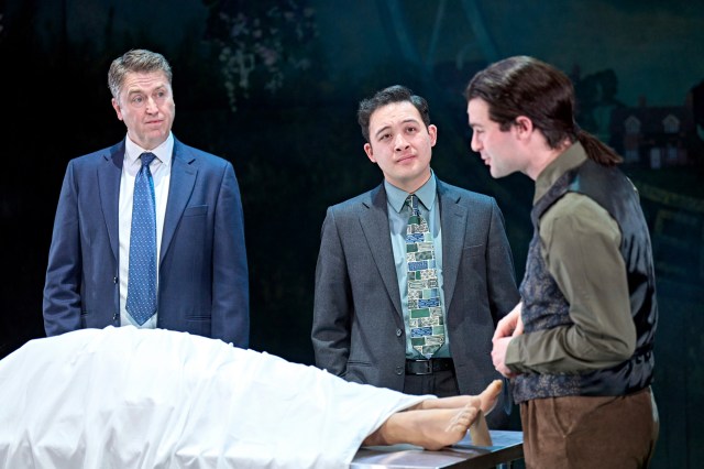 Daniel Casey (Barnaby), James Bradwell (Troy) & Rupert Sadler (Dennis Rainbird) in The Killings at Badger's Drift, ©Manuel Harlan