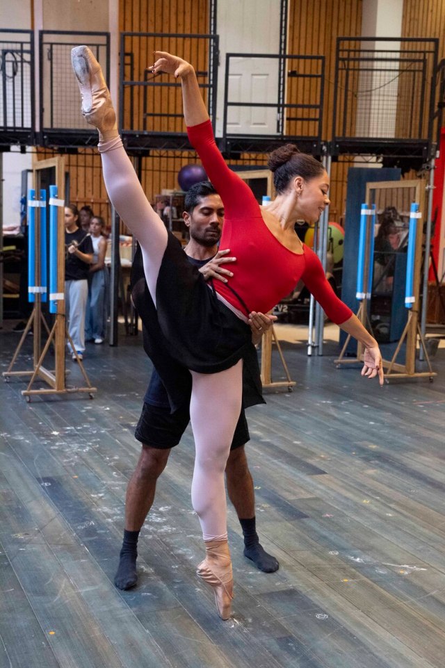 Eryck Brahmania (Prince) and Xolisweh Ana Richards (Katerina) in rehearsals for Ballet Shoes (2025) at the National Theatre. (c) Alastair Muir 3695 Eryck Brahmania (Prince) and Xolisweh Ana Richards (Katerina) in rehearsals for Ballet Shoes (2025) at the National Theatre. (c) Alastair Muir 3695