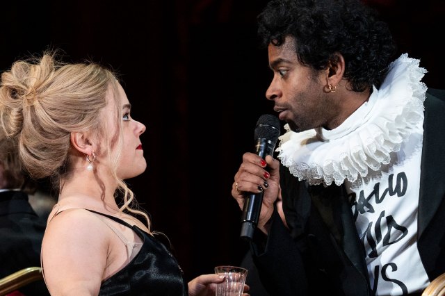 Francesca Mills and Hiran Abeysekera in Hamlet