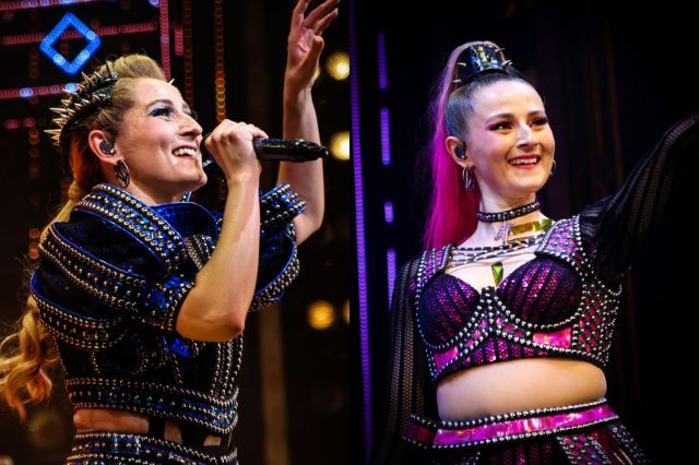 Hannah Lowther as Catherine Parr and Katherine Howard