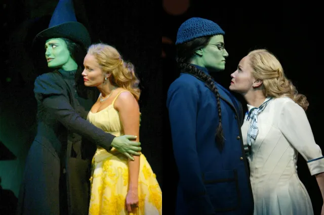 Idina Menzel and Kristin Chenoweth as Elphaba and Glinda Idina Menzel and Kristin Chenoweth as Elphaba and Glinda