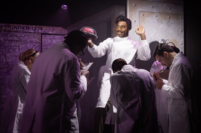 Ore Oduba as Dr Frederick Frankenstein in YOUNG FRANKENSTEIN, credit Mark Senior