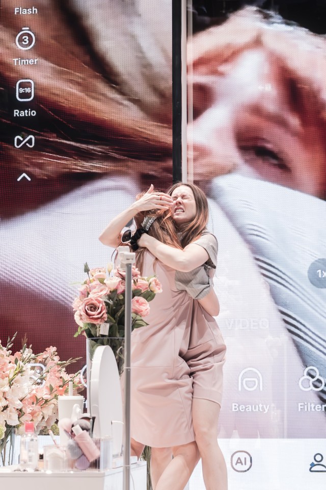 Phia Saban and Lydia Wilson in THE MAIDS Donmar Warehouse photo by Marc Brenner