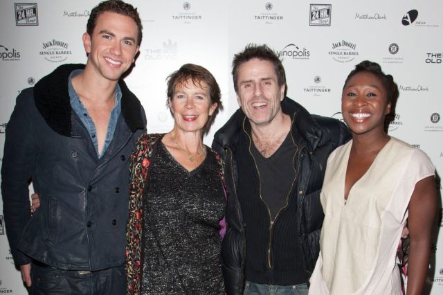 Richard Fleeshman, Celia Imrie, Con O'Neil and Cynthia Erivo attend the after party for The Old Vic 24 Hour Musicals
