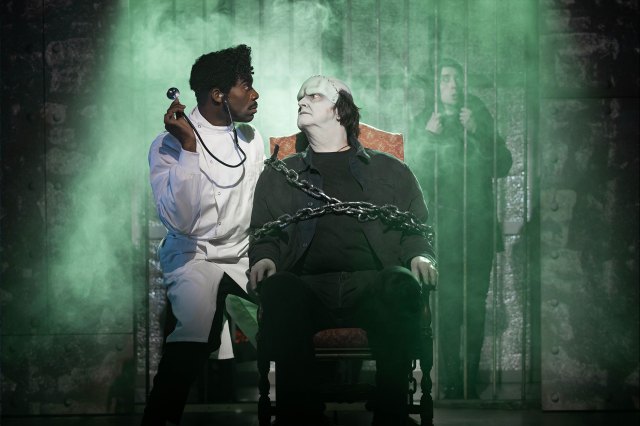 Ore Oduba and Pete Gallagher in Young Frankenstein