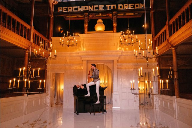 Hedydd Dylan and Michael Marcus in A Midsummer Night's Dream