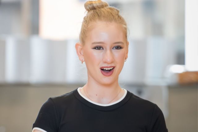 Chloe Saracco in rehearsals for Into the Woods