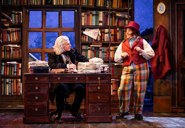 Daniel Fraser and Nancy Zamit in Christmas Carol Goes Wrong