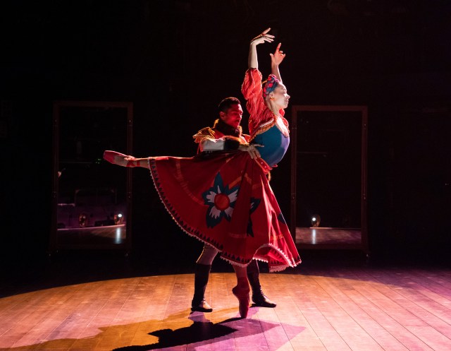 Eryck Brahmania (Prince) and Xolisweh Ana Richards (Katerina) in Ballet Shoes (2025) at the National Theatre. (c) Alastair Muir BS13652