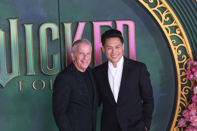 Marc Platt and Jon M Chu at the Wicked For Good premiere