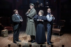 John Kearns, Humphrey Ker, Margaret Cabourn-Smith and David Reed in Sherlock Holmes and The Twelve Days of Christmas