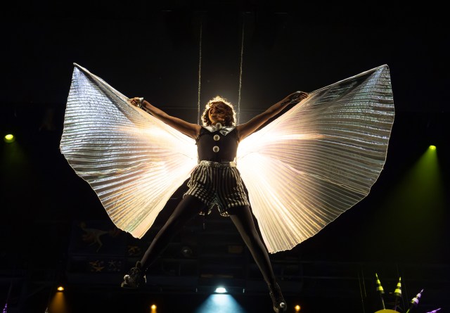 Sienna Arif Knights (Petrova) in Ballet Shoes (2025) at the National Theatre. (c) Alastair Muir BS18693