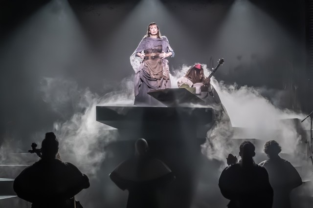 (l r) Jacinta Whyte (Maggie) and Shiloh Coke in Coven at Kiln Theatre © Marc Brenner 08033