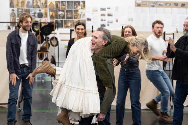 HIGH NOON. Rehearsals. Billy Crudup, Denise Gough and Company. Photo Johan Persson HIGH NOON. Rehearsals. Billy Crudup, Denise Gough and Company. Photo Johan Persson