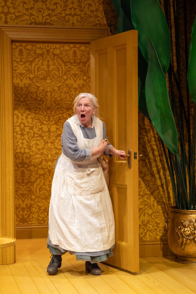 Janice Connolly in WHEN WE ARE MARRIED Donmar Warehouse photo by Johan Persson