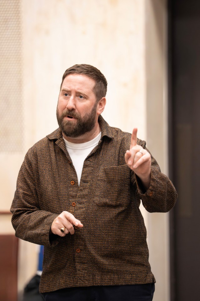 Jim Howick in rehearsals for WHEN WE WERE MARRIED photo by Johan Persson