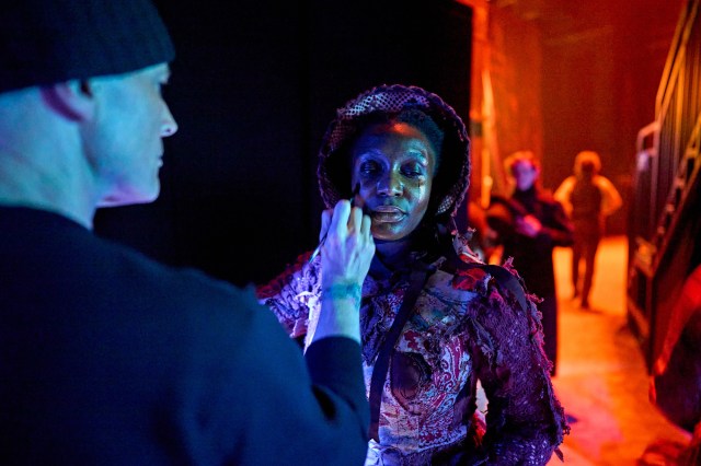 Kibong Tanji (Ghost of Christmas Present) behind the scenes of A Christmas Carol. Photo by Manuel Harlan