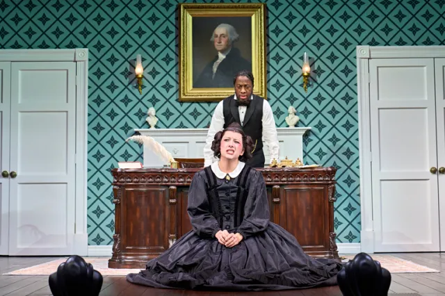 OH, MARY! Mason Alexander Park (Mary Todd Lincoln) and Giles Terera (Mary's Husband). Photo by Manuel Harlan