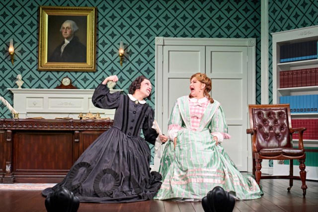 OH, MARY! Mason Alexander Park (Mary Todd Lincoln) and Kate O'Donnell (Mary's Chaperone). Photo by Manual Harlan