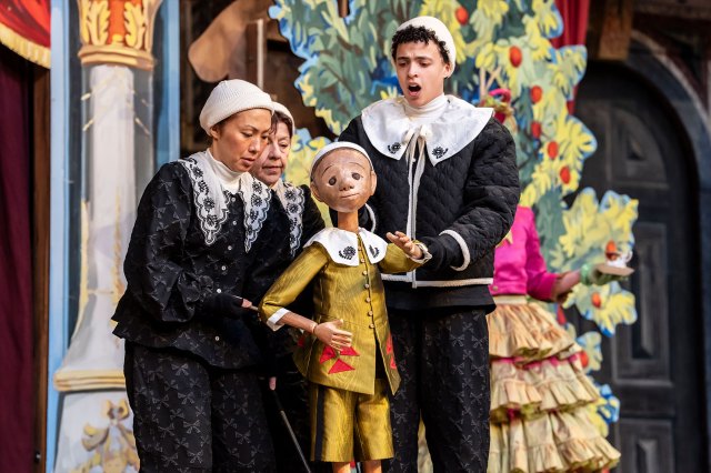 Aya Nakamura, Andrea Sadler and Lee Braithwaite in Pinocchio
