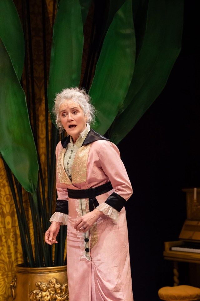 Sophie Thompson in WHEN WE ARE MARRIED Donmar Warehouse photo by Johan Persson