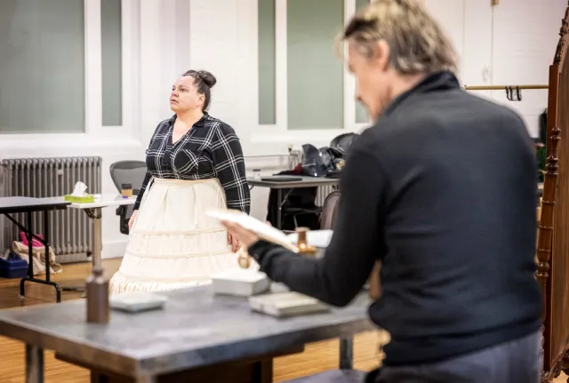 034 Mrs President Rehearsals 2026 Pamela Raith Photography.(Hal Fowler and Keala Settle)