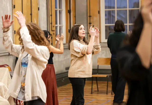 6. Rebecca Trehearn in rehearsals for Ballad Lines (c) Pamela Raith Photography