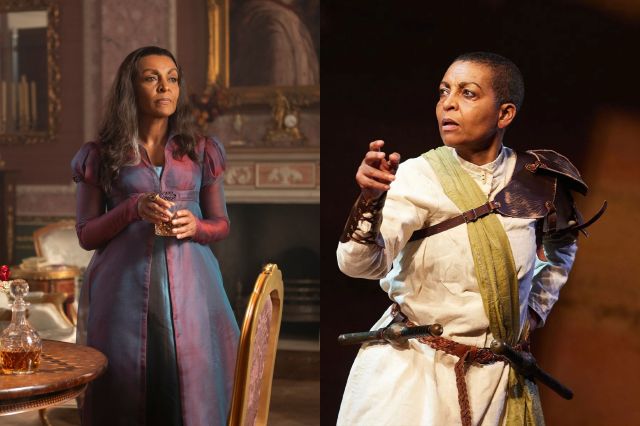 Adjoa Andoh as Lady Danbury and Andoh as Richard III