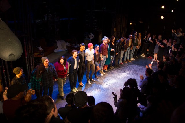 The 20th anniversary cast of Rent curtain call
