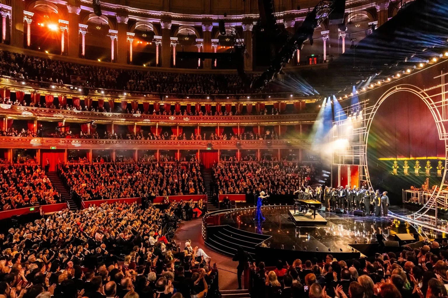 Hannah Waddingham hosts a previous Olivier Awards