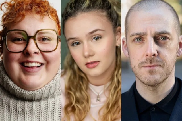 Lizzie Bea, Jess Folley and Harry Hepple Lizzie Bea, Jess Folley and Harry Hepple