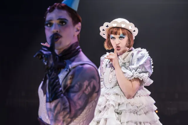Matt Willis and Katie Hall in Cabaret