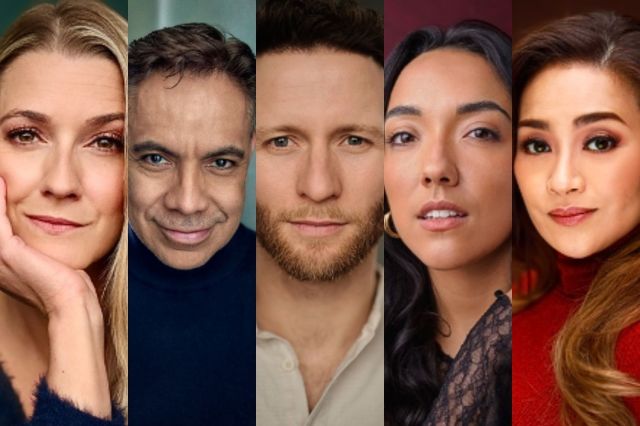 Alice Fearn, David Bedella, Joel Harper-Jackson, Grace Mouat and Joanna Ampil, headshots supplied by the production