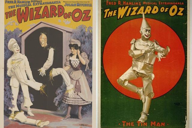 Promotional posters for The Wizard of Oz in 1904 and 1903 Promotional posters for The Wizard of Oz in 1904 and 1903