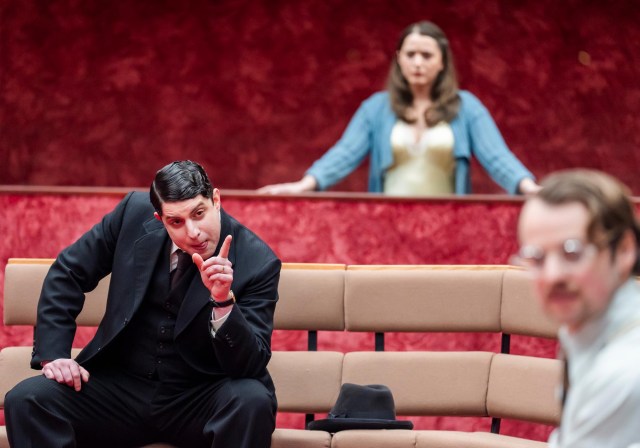 1. Eli Gelb, Pearl Chanda and Alex Waldmann in Broken Glass at the Young Vic (c) Tristram Kenton