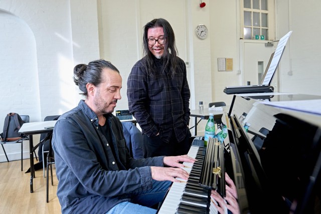 Josh Cohen (Music) and DJ Walde (Music) in rehearsal for new musical Pride. Photographer Manuel Harlan 151