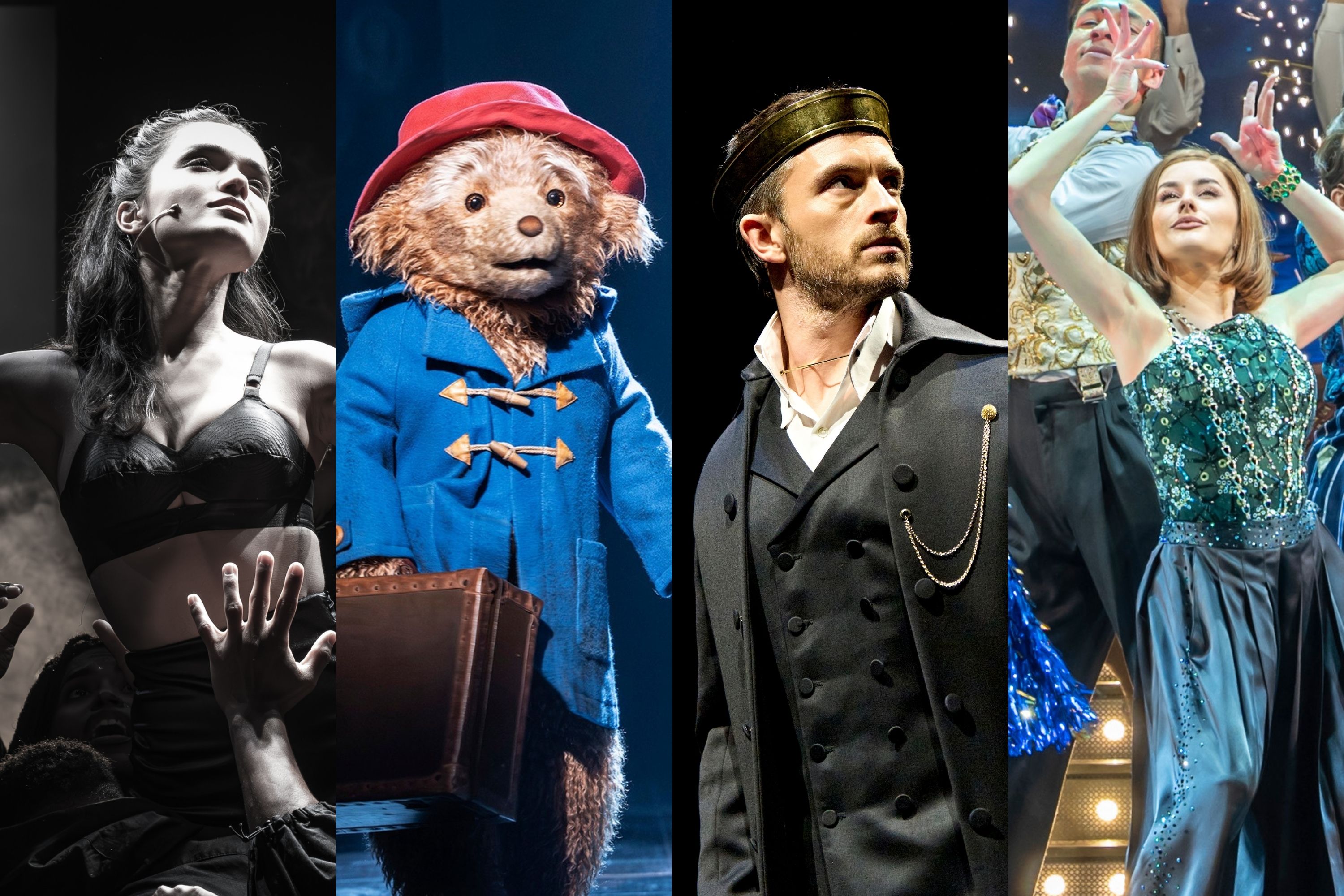 Rachel Zegler in Evita, Paddington Bear, Jonathan Bailey in Richard II, Amber Davies in The Great Gatsby