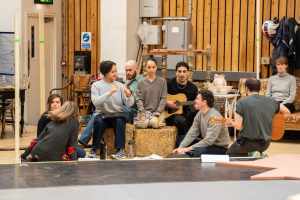 The Company in rehearsals for Summerfolk at the National Theatre. Photographer Johan Persson 00186