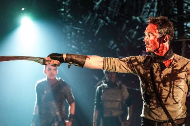 Tom Hiddleston as Gaius Marcius in Coriolanus at the Donmar Warehouse