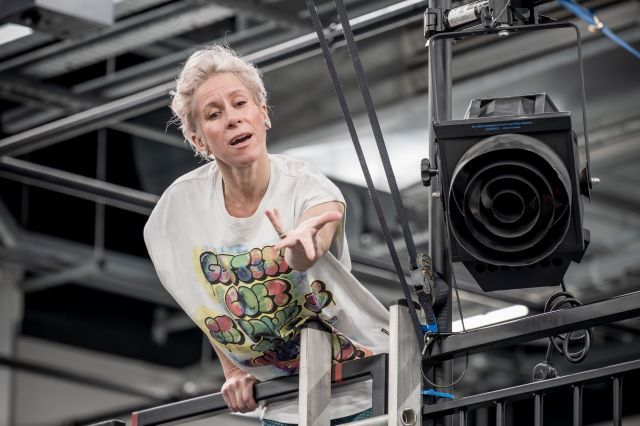 Anna Jane Casey in rehearsals for The Kiss of the Spider Woman