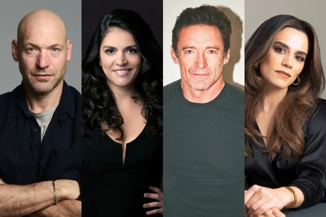 Corey Stoll, Cecily Strong, Hugh Jackman and Sepideh Moafi, photos by Eric Hobbs, Mary Ellen Matthews, Guy Aroch and Richard Knapp
